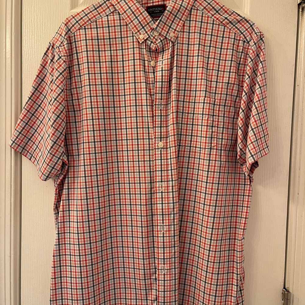 UNTUCKit Red Casual Button Down Shirt